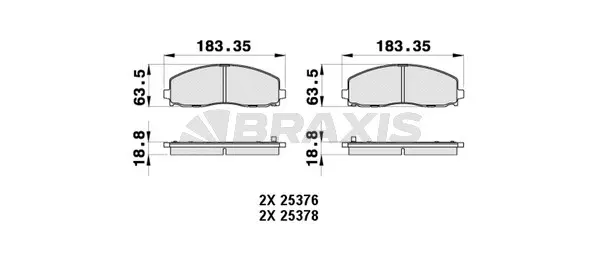 Brake Pad Set, disc brake (AB0426)