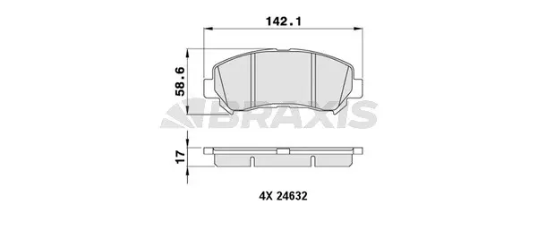 Brake Pad Set, disc brake (AA0051)