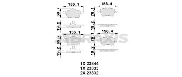 Brake Pad Set, disc brake (AB0008)