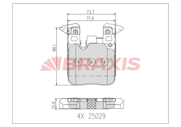 Brake Pad Set, disc brake (AA0657)