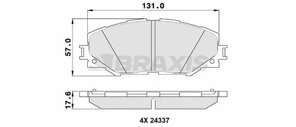 Brake Pad Set, disc brake (AA0107)