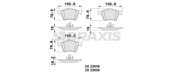 Brake Pad Set, disc brake (AA0485)