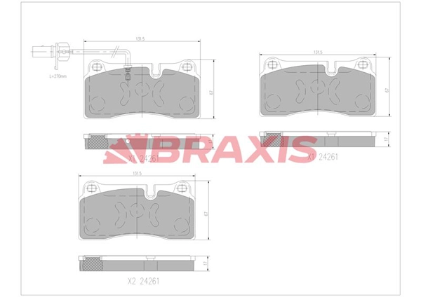 Brake Pad Set, disc brake (AA0757)
