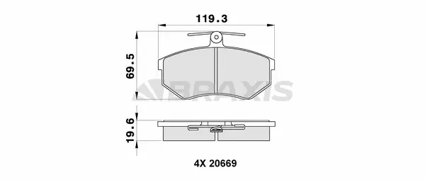 Brake Pad Set, disc brake (AA0128)