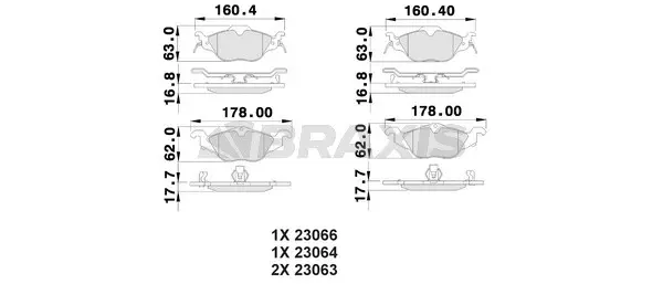 Brake Pad Set, disc brake (AB0015)