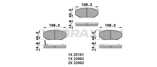 Brake Pad Set, disc brake (AB0206)