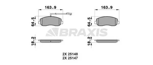Brake Pad Set, disc brake (AB0199)