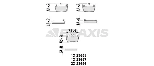 Brake Pad Set, disc brake (AB0176)