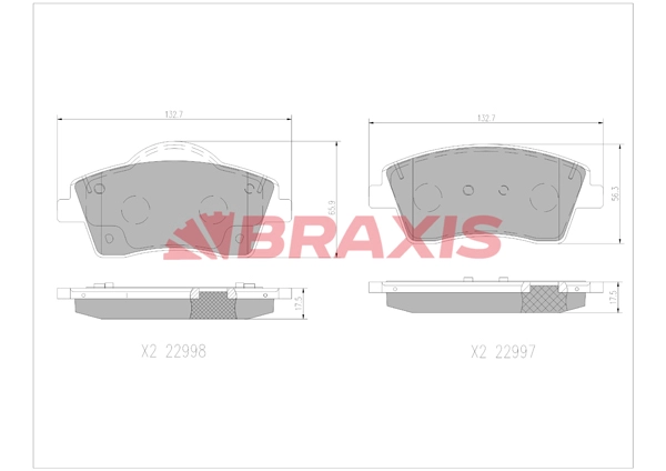 Brake Pad Set, disc brake (AA0769)