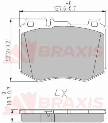 Brake Pad Set, disc brake (AA0636)