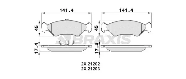 Brake Pad Set, disc brake (AA0027)