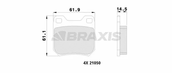 Brake Pad Set, disc brake (AA0125)