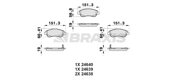 Brake Pad Set, disc brake (AB0162)