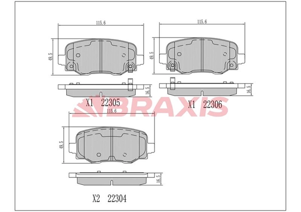 Brake Pad Set, disc brake (AA0682)