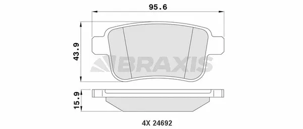 Brake Pad Set, disc brake (AA0189)