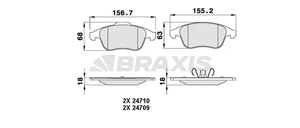 Brake Pad Set, disc brake (AA0222)