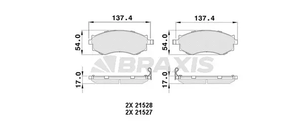Brake Pad Set, disc brake (AB0496)