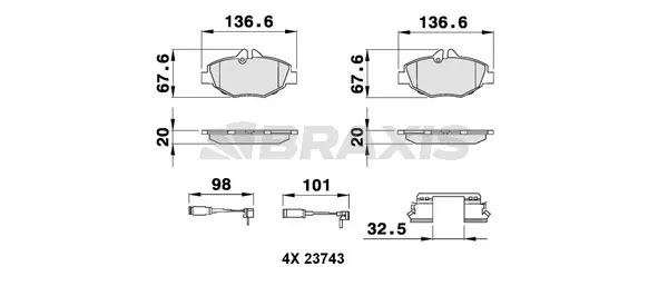 Brake Pad Set, disc brake (AB0073)