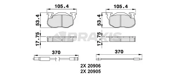 Brake Pad Set, disc brake (AB0039)