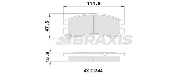 Brake Pad Set, disc brake (AB0508)