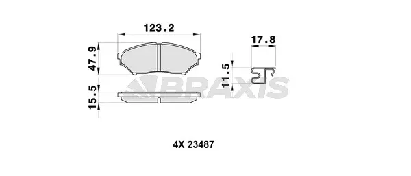 Brake Pad Set, disc brake (AB0322)