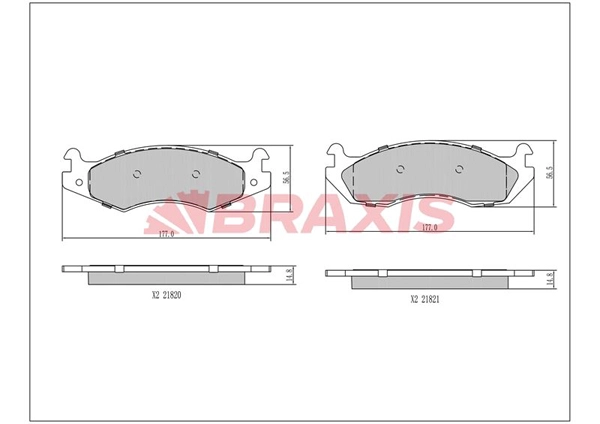 Brake Pad Set, disc brake (AA0681)