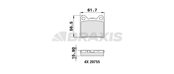 Brake Pad Set, disc brake (AA0234)