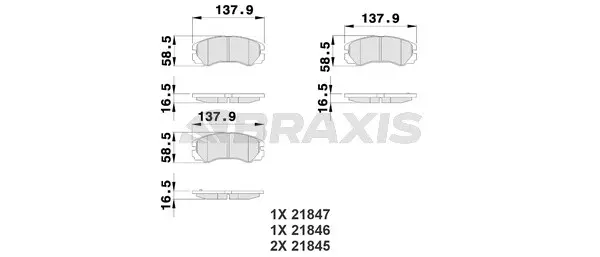 Brake Pad Set, disc brake (AB0212)