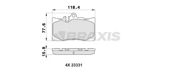 Brake Pad Set, disc brake (AB0468)