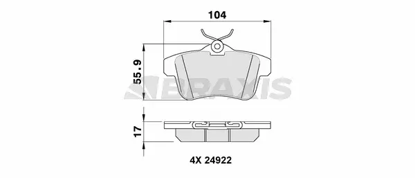 Brake Pad Set, disc brake (AA0106)