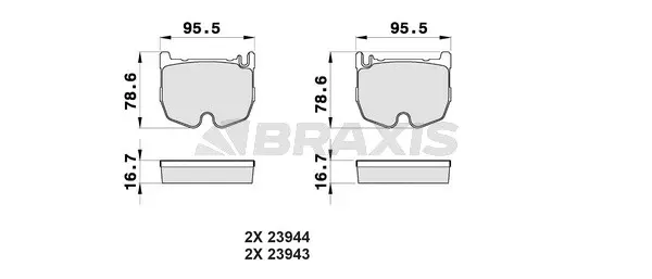 Brake Pad Set, disc brake (AB0465)
