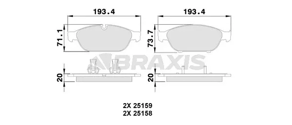 Brake Pad Set, disc brake (AA0393)