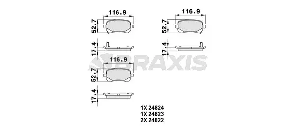 Brake Pad Set, disc brake (AB0481)
