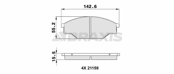 Brake Pad Set, disc brake (AA0323)