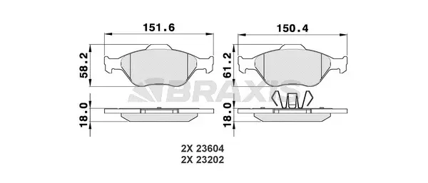 Brake Pad Set, disc brake (AA0008)