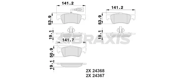 Brake Pad Set, disc brake (AB0210)