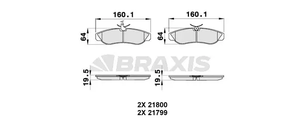 Brake Pad Set, disc brake (AB0183)