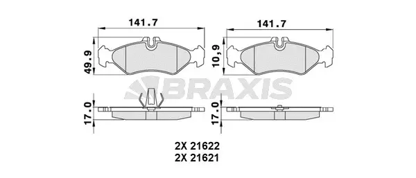 Brake Pad Set, disc brake (AA0253)