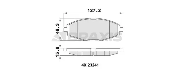 Brake Pad Set, disc brake (AA0042)