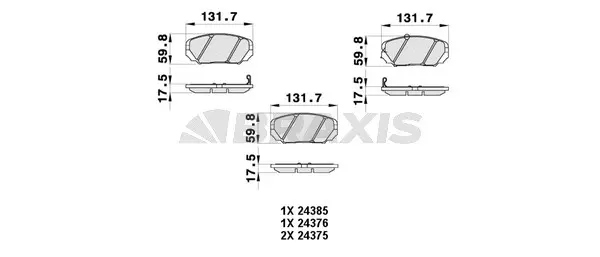 Brake Pad Set, disc brake (AB0439)
