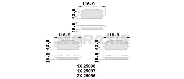 Brake Pad Set, disc brake (AB0100)