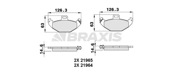 Brake Pad Set, disc brake (AA0263)