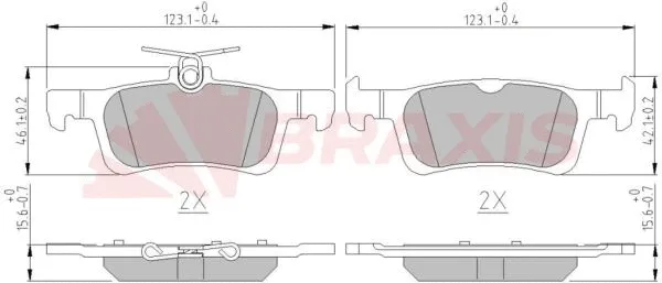 Brake Pad Set, disc brake (AA0622)