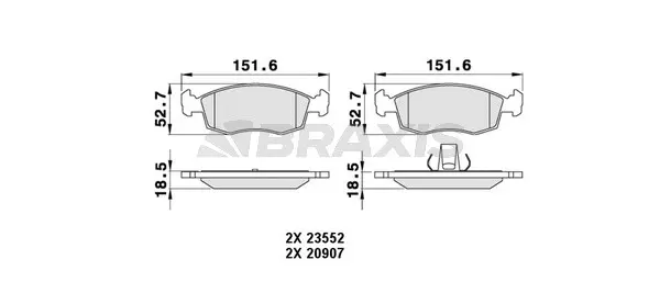 Brake Pad Set, disc brake (AA0061)