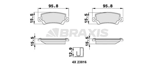 Brake Pad Set, disc brake (AB0136)