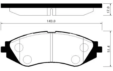 Brake Pad Set, disc brake (HP2005)