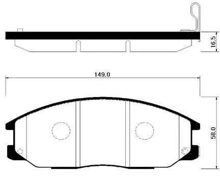 Brake Pad Set, disc brake (HP0015)