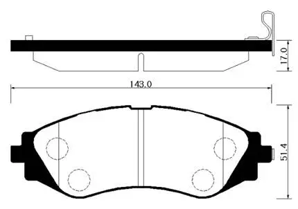 Brake Pad Set, disc brake (HP2006)