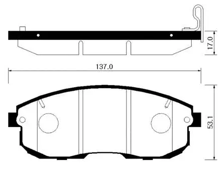 Brake Pad Set, disc brake (HP3001)