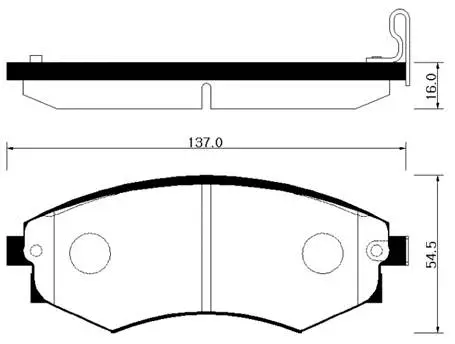 Brake Pad Set, disc brake (HP4004)